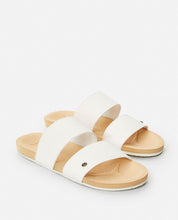 Load image into Gallery viewer, Rip Curl Saltwater Culture Dual Strap White Womens Slip On Slides Sandals UK 6