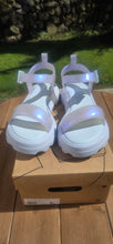 Load image into Gallery viewer, Melissa Pearly Blue Town Sandals AV536 In a UK 5