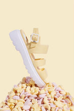 Load image into Gallery viewer, JuJu Groovy Womens Sunny Yellow Strappy Chunky EVA Platform Sandals UK 6