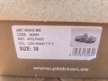 Load image into Gallery viewer, Plakton Venice Mid (343001) Womens Khaki Adjustable Leather Sandals Eu 39 UK6
