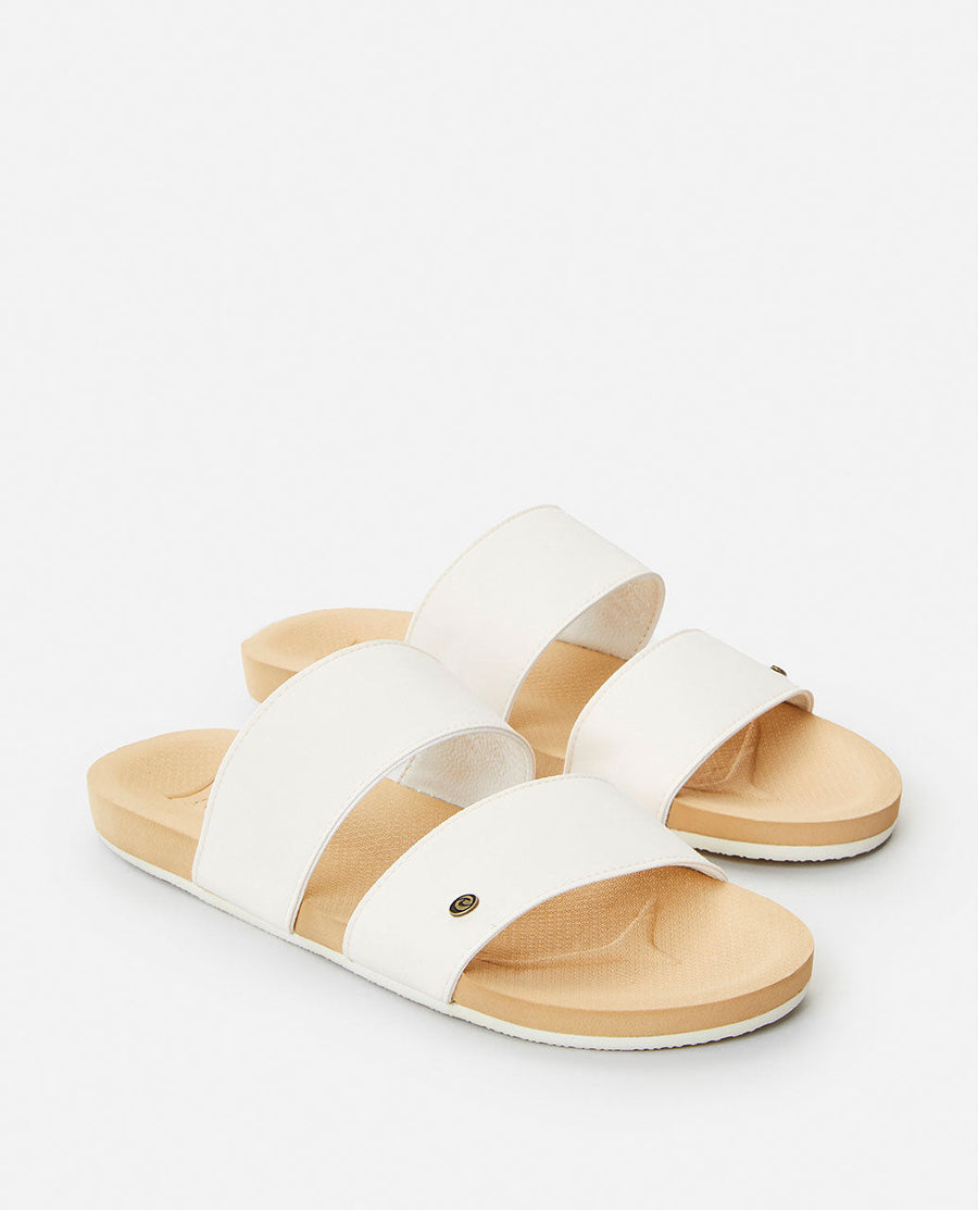 Rip Curl Saltwater Culture Dual Strap White Womens Slip On Slides Sandals UK 6