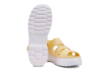 Load image into Gallery viewer, JuJu Groovy Womens Sunny Yellow Strappy Chunky EVA Platform Sandals UK 6
