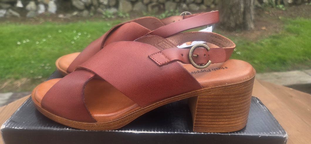 Hush Puppies GABRIELLE Womens Tan Brown Healed Sandals UK 7