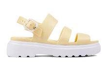 Load image into Gallery viewer, JuJu Groovy Womens Sunny Yellow Strappy Chunky EVA Platform Sandals UK 6
