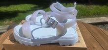 Load image into Gallery viewer, Melissa Pearly Blue Town Sandals AV536 In a UK 5
